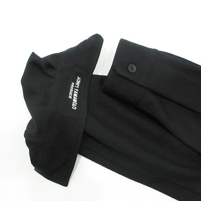 Yohji Yamamoto POUR HOMME | ヨウジヤマモトプールオム ARMY GABARDINE アーミーギャバジンビッグブラウス ウール長袖シャツジャケット その他アウター HJ-B02-101 ブラック サイズ：2【三重本店】