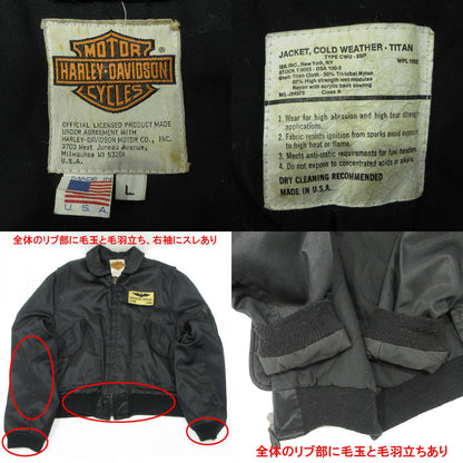 HARLEY-DAVIDSON | ハーレーダビットソン TYPE CWU-55/P フライトジャケット 中綿ミリタリージャケット ミリタリージャケット J84573 ブラック サイズ：L【三重本店】