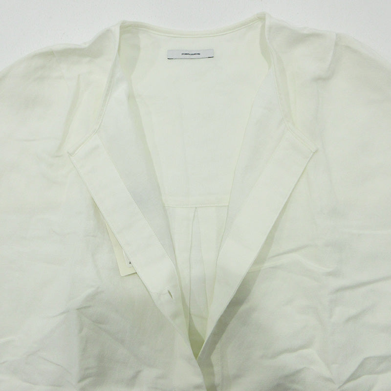 JOURNAL STANDARD | ジャーナルスタンダード レーヨン麻ノーカラーブラウス Vネックプルオーバー半袖シャツ ブラウス 22051400900110 ホワイト サイズ：FreeSize【三重本店】