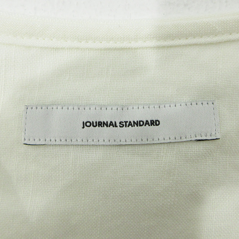 JOURNAL STANDARD | ジャーナルスタンダード レーヨン麻ノーカラーブラウス Vネックプルオーバー半袖シャツ ブラウス 22051400900110 ホワイト サイズ：FreeSize【三重本店】