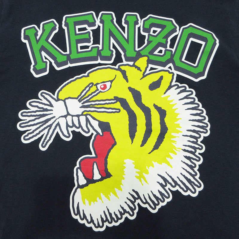 KENZO | ケンゾー UNIVERSITY TIGER T-SHIRT ユニバーシティタイガーTシャツ 虎プリント半袖Tシャツ 半袖Ｔシャツ FC65TS228CSO ネイビー サイズ：S【三重本店】