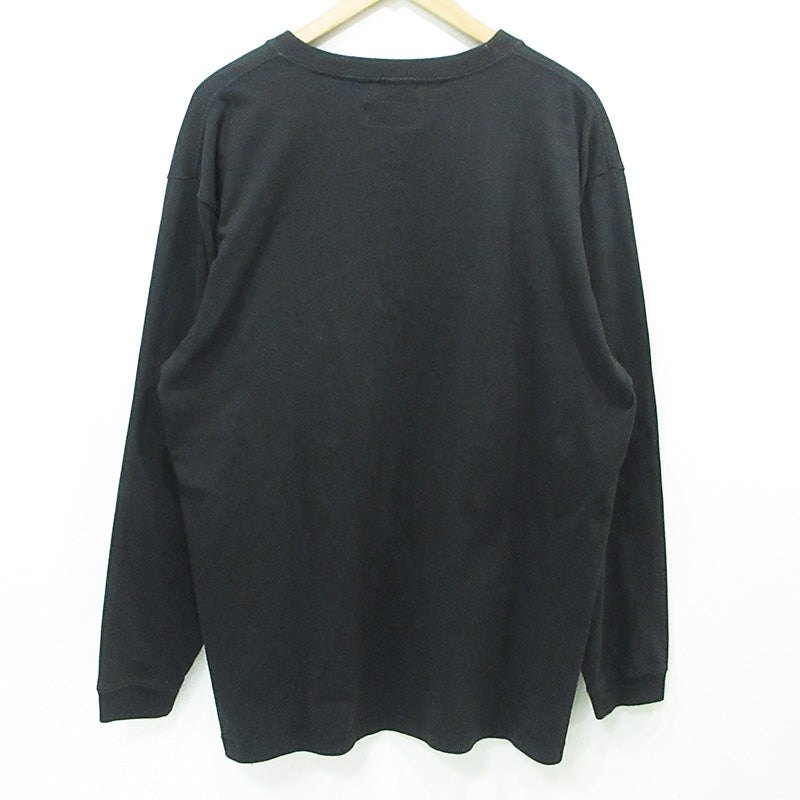 WIND AND SEA | ウィンダンシーウインダンシー × TRANSPORT トランスポート 月桂樹長袖Tシャツ ロゴプリント 長袖Ｔシャツ WDS-TRSP-01 ブラック サイズ：XL【三重本店】
