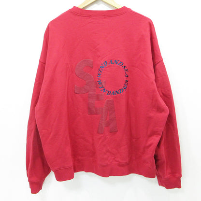 WIND AND SEA | ウィンダンシーウインダンシー × ANGELS エンジェルス MLB ロゴ長袖スウェットシャツ トレーナー スウェット WDS-C-MLB5-24-Q1-06 レッド サイズ：XL【三重本店】