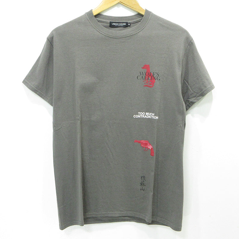 UNDERCOVER | アンダーカバー × 狼煙が呼ぶ 拳銃プリント半袖Tシャツ 映画 半袖Ｔシャツ グレー サイズ：M【三重本店】