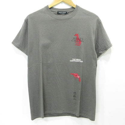 UNDERCOVER | アンダーカバー × 狼煙が呼ぶ 拳銃プリント半袖Tシャツ 映画 半袖Ｔシャツ グレー サイズ：M【三重本店】