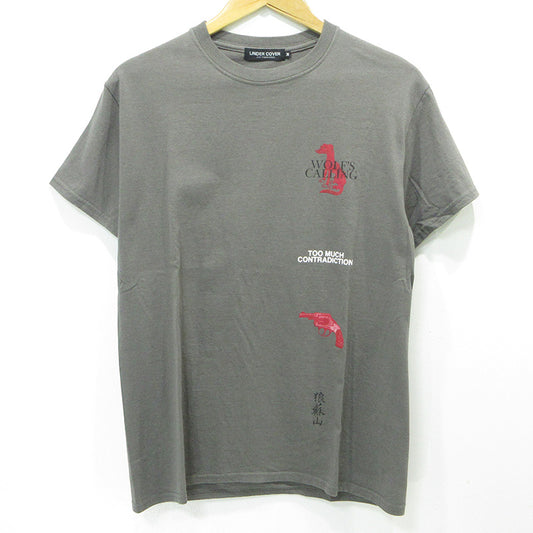 UNDERCOVER | アンダーカバー × 狼煙が呼ぶ 拳銃プリント半袖Tシャツ 映画 半袖Ｔシャツ グレー サイズ：M【三重本店】