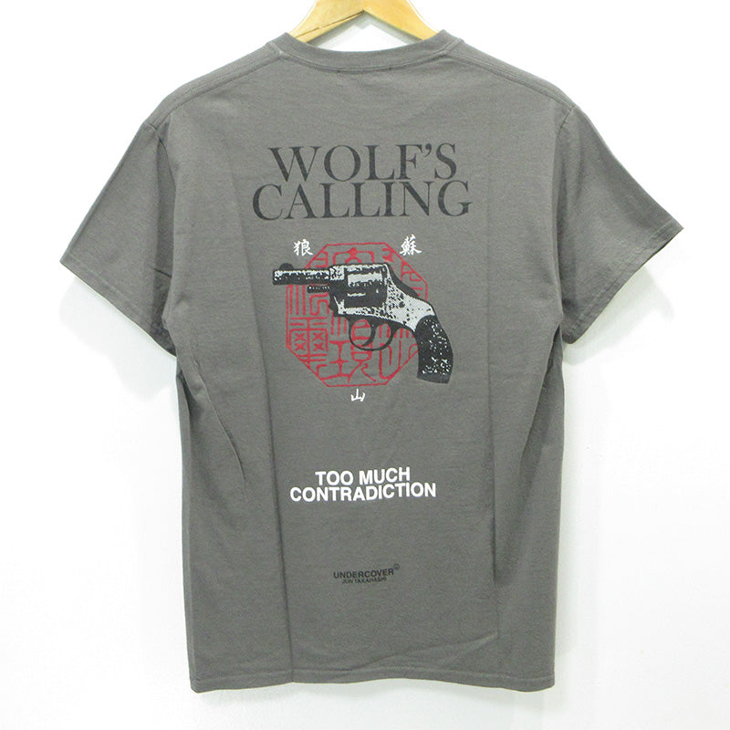 UNDERCOVER | アンダーカバー × 狼煙が呼ぶ 拳銃プリント半袖Tシャツ 映画 半袖Ｔシャツ グレー サイズ：M【三重本店】