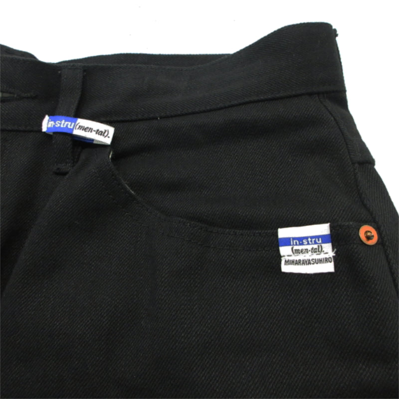 MIHARA YASUHIRO | ミハラヤスヒロ SELVAGE DENIM DENIM STRAIGHT PANTS デニムパンツ I13PT023 ブラック サイズ：48【三重本店】