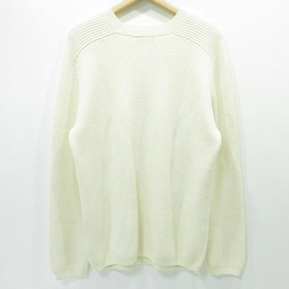 MONCLER | モンクレール GIROCOLLO TRICOT ウール混ロゴプリント長袖ニット セーター F20919C74110 ホワイト アイボリー サイズ：L【三重本店】