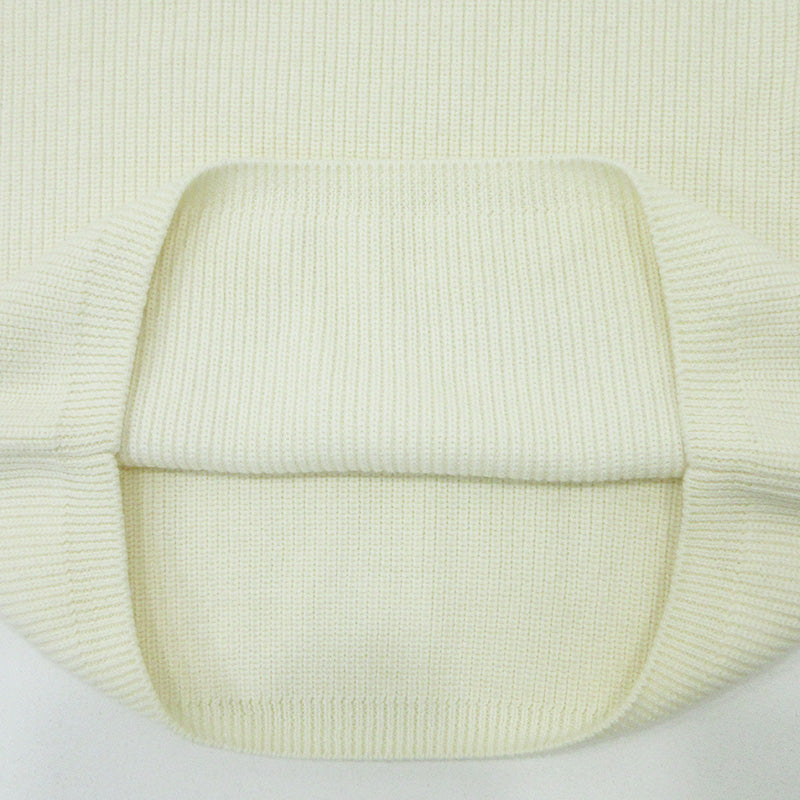 MONCLER | モンクレール GIROCOLLO TRICOT ウール混ロゴプリント長袖ニット セーター F20919C74110 ホワイト アイボリー サイズ：L【三重本店】