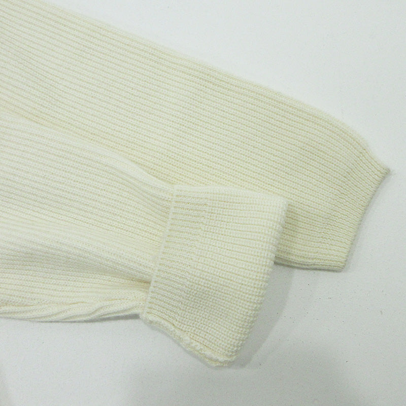 MONCLER | モンクレール GIROCOLLO TRICOT ウール混ロゴプリント長袖ニット セーター F20919C74110 ホワイト アイボリー サイズ：L【三重本店】