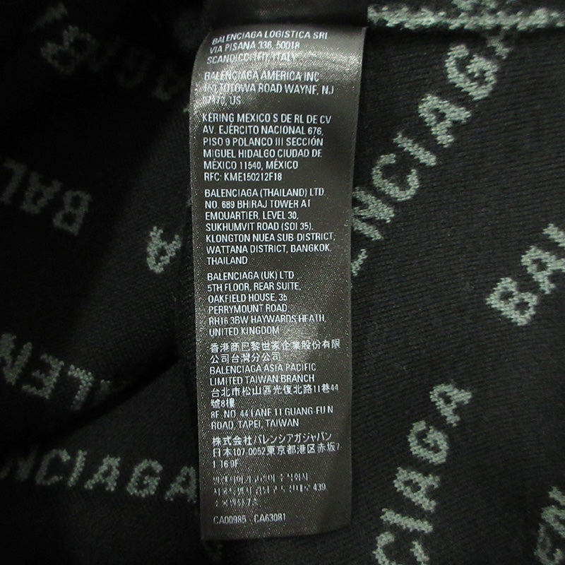 BALENCIAGA | バレンシアガ Mirror Mini Allover Logo Sweater ミラーミニオールオーバーロゴセーター ロゴ長袖ニット 総柄 ニット 724626 T1666 グレー サイズ：S【三重本店】