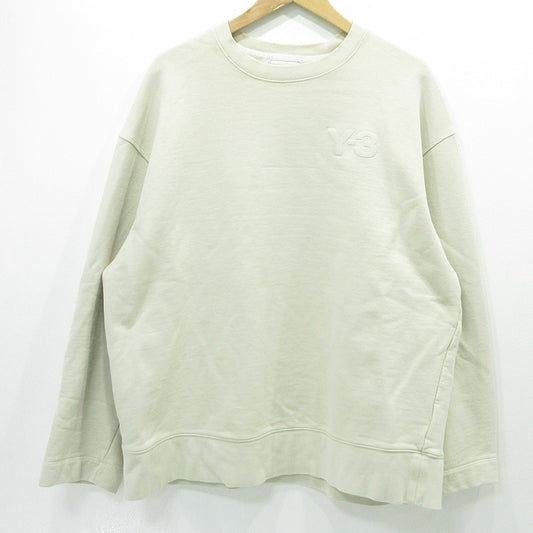 Y-3 | ワイスリー × YOHJIYAMAMOTO ヨウジヤマモト CLASSIC CHEST LOGO CREW SWEAT クラッシックチェストロゴクルースウェット ロゴプリント長袖スウェットシャツ スウェット GK4501 ベージュ サイズ：L【三重本店】