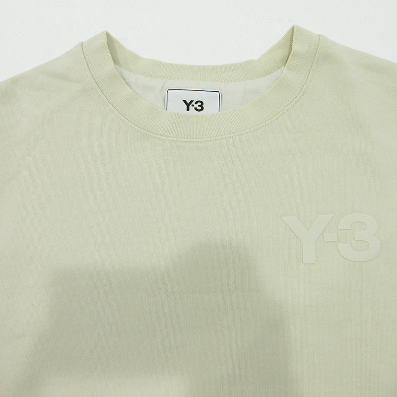 Y-3 | ワイスリー × YOHJIYAMAMOTO ヨウジヤマモト CLASSIC CHEST LOGO CREW SWEAT クラッシックチェストロゴクルースウェット ロゴプリント長袖スウェットシャツ スウェット GK4501 ベージュ サイズ：L【三重本店】