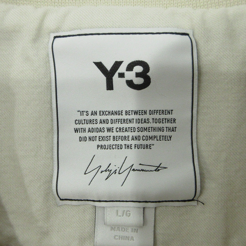 Y-3 | ワイスリー × YOHJIYAMAMOTO ヨウジヤマモト CLASSIC CHEST LOGO CREW SWEAT クラッシックチェストロゴクルースウェット ロゴプリント長袖スウェットシャツ スウェット GK4501 ベージュ サイズ：L【三重本店】