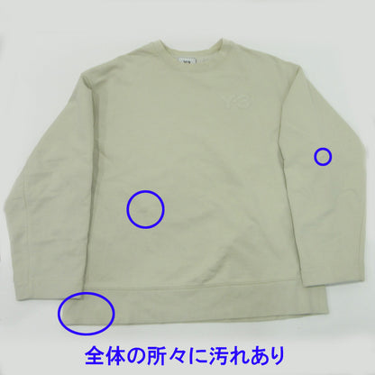 Y-3 | ワイスリー × YOHJIYAMAMOTO ヨウジヤマモト CLASSIC CHEST LOGO CREW SWEAT クラッシックチェストロゴクルースウェット ロゴプリント長袖スウェットシャツ スウェット GK4501 ベージュ サイズ：L【三重本店】