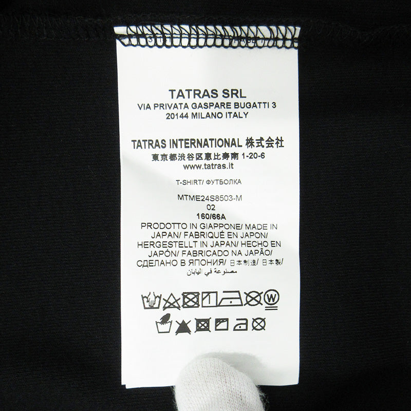 TATRAS | タトラス PEPPINO ペッピーノ 24ss ロゴプリント半袖Tシャツ 半袖Ｔシャツ MTME24S8503-M ブラック サイズ：2【三重本店】