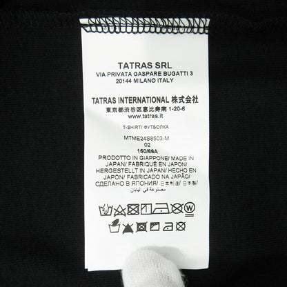 TATRAS | タトラス PEPPINO ペッピーノ 24ss ロゴプリント半袖Tシャツ 半袖Ｔシャツ MTME24S8503-M ブラック サイズ：2【三重本店】