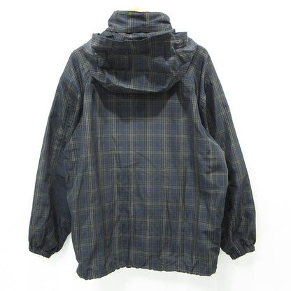 COMME des GARCONS HOMME | コムデギャルソンオム ESTELLE LAMY CHECK BLOUSON エステルラミーチェックブルゾン 26SS 襟2WAYリネン混総柄ジャケット チェック柄マウンテンパーカージャケット ブルゾン HQ-J023 ネイビー系 マルチカラー サイズ：L【三重本店】