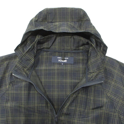COMME des GARCONS HOMME | コムデギャルソンオム ESTELLE LAMY CHECK BLOUSON エステルラミーチェックブルゾン 26SS 襟2WAYリネン混総柄ジャケット チェック柄マウンテンパーカージャケット ブルゾン HQ-J023 ネイビー系 マルチカラー サイズ：L【三重本店】