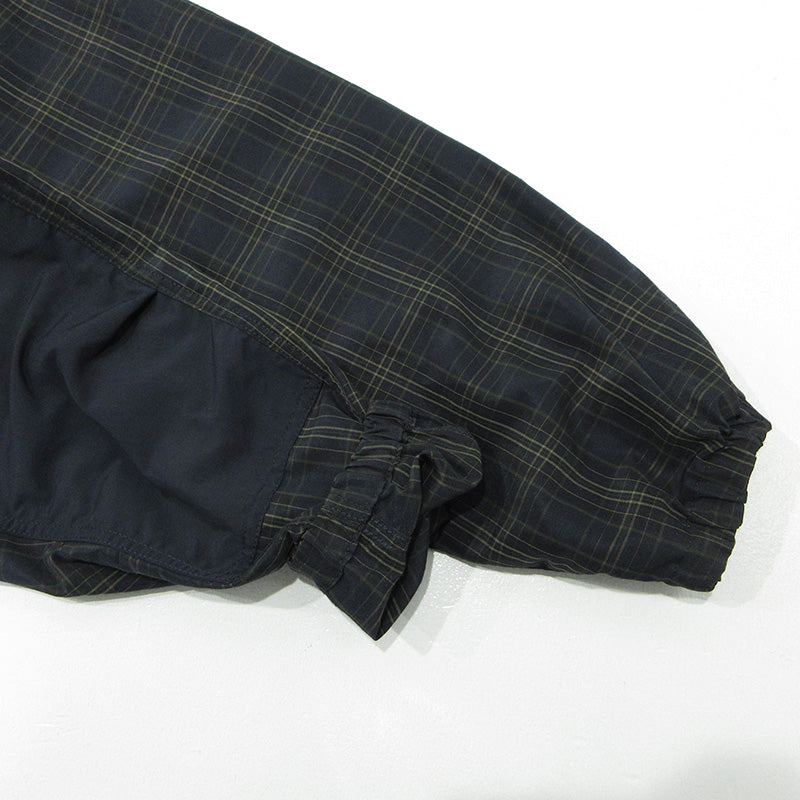 COMME des GARCONS HOMME | コムデギャルソンオム ESTELLE LAMY CHECK BLOUSON エステルラミーチェックブルゾン 26SS 襟2WAYリネン混総柄ジャケット チェック柄マウンテンパーカージャケット ブルゾン HQ-J023 ネイビー系 マルチカラー サイズ：L【三重本店】