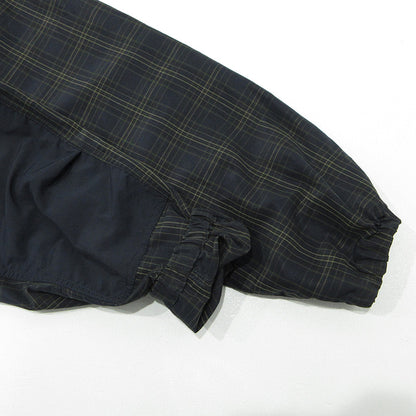 COMME des GARCONS HOMME | コムデギャルソンオム ESTELLE LAMY CHECK BLOUSON エステルラミーチェックブルゾン 26SS 襟2WAYリネン混総柄ジャケット チェック柄マウンテンパーカージャケット ブルゾン HQ-J023 ネイビー系 マルチカラー サイズ：L【三重本店】