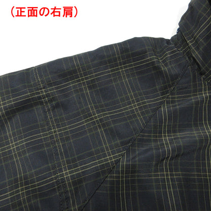 COMME des GARCONS HOMME | コムデギャルソンオム ESTELLE LAMY CHECK BLOUSON エステルラミーチェックブルゾン 26SS 襟2WAYリネン混総柄ジャケット チェック柄マウンテンパーカージャケット ブルゾン HQ-J023 ネイビー系 マルチカラー サイズ：L【三重本店】
