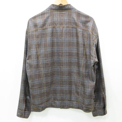 JUNYA WATANABE | ジュンヤワタナベ × LEVI'S リーバイス eYe JUNYA WATANABE MAN アイジュンヤワタナベマン WOOL SILK CHECK TRUCKER JACKET ウールシルクチェックトラッカージャケット 26ss 総柄ジャケット その他アウター WQ-J919 ブラウン マルチカラー サイズ：L【三重本店】