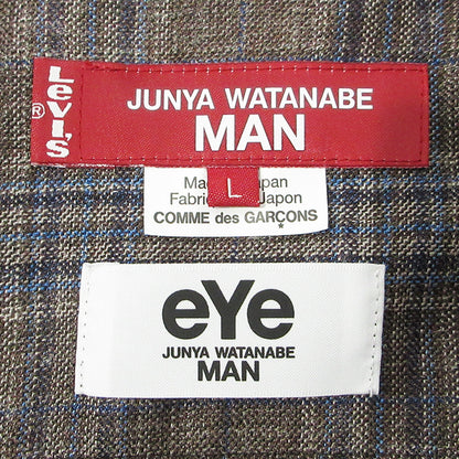 JUNYA WATANABE | ジュンヤワタナベ × LEVI'S リーバイス eYe JUNYA WATANABE MAN アイジュンヤワタナベマン WOOL SILK CHECK TRUCKER JACKET ウールシルクチェックトラッカージャケット 26ss 総柄ジャケット その他アウター WQ-J919 ブラウン マルチカラー サイズ：L【三重本店】