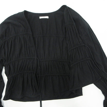 anuke | アンヌーク Vneck Lace Blouse Vネックレースブラウス 25年 長袖シャツ カーディガン ブラウス 62510408 ブラック サイズ：FreeSize【三重本店】
