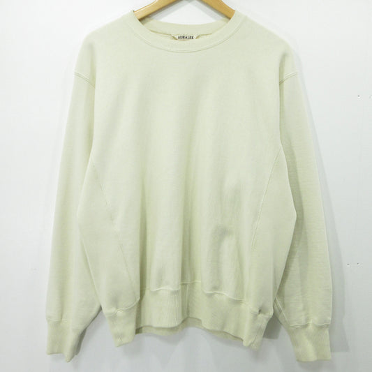 AURALEE | オーラリー SMOOTH SOFT BD SWEAT スウェット A25SP02TU アイボリー サイズ：3【三重本店】