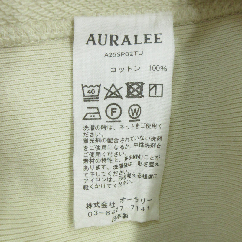 AURALEE | オーラリー SMOOTH SOFT BD SWEAT スウェット A25SP02TU アイボリー サイズ：3【三重本店】