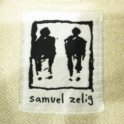 OLD | オールド SAMUEL ZELIG | サミュエルゼリグ SZ deli 1/4 zip デリ 総柄ハーフジップ長袖スウェットプルオーバー 刺繍×プリント スウェット ライトベージュ アイボリー ホワイト系 サイズ：XXL【三重本店】