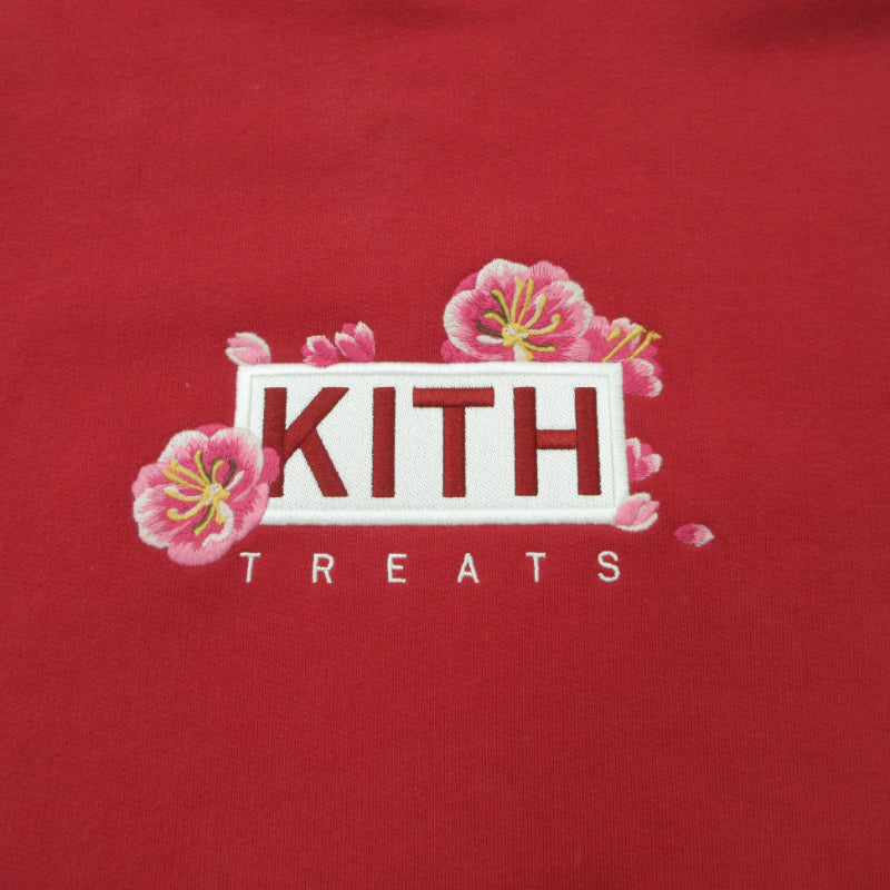KITH | キース PLUM BLOSSOM Treats Lunar New Year 2025 Box Logo Hoodie パーカー レッド サイズ：L【三重本店】