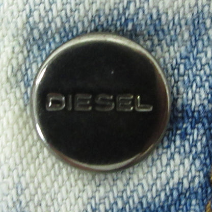 DIESEL | ディーゼル D-PLANET 総柄長袖デニムシャツ ブリーチ加工 ウォッシュ加工 その他トップス ホワイト系×ブルー アイボリー サイズ：XXL【三重本店】