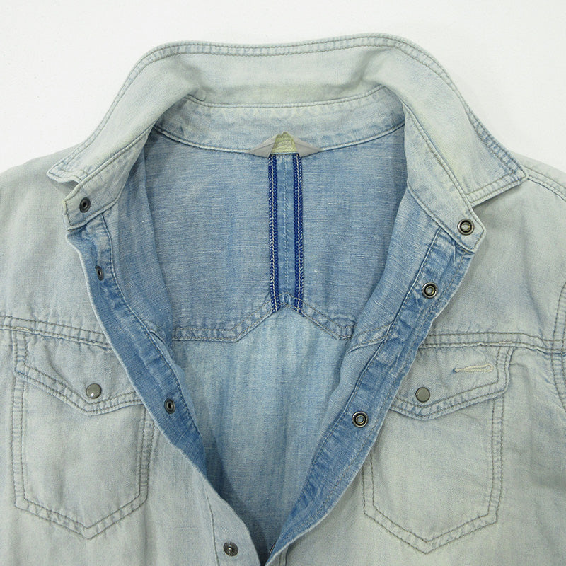 DIESEL | ディーゼル コットンリネンデニムシャツ 長袖シャツ その他トップス A62226170 ブルー サイズ：XL【三重本店】