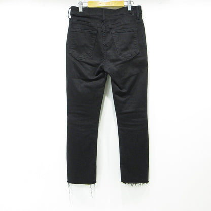 mother | マザー THE INSIDER CROP STEP FRAY インサイダークロップステップフレイ USED加工カットオフジップフライデニムパンツ ストレッチ デニムパンツ B1157-180 ブラック サイズ：28【三重本店】