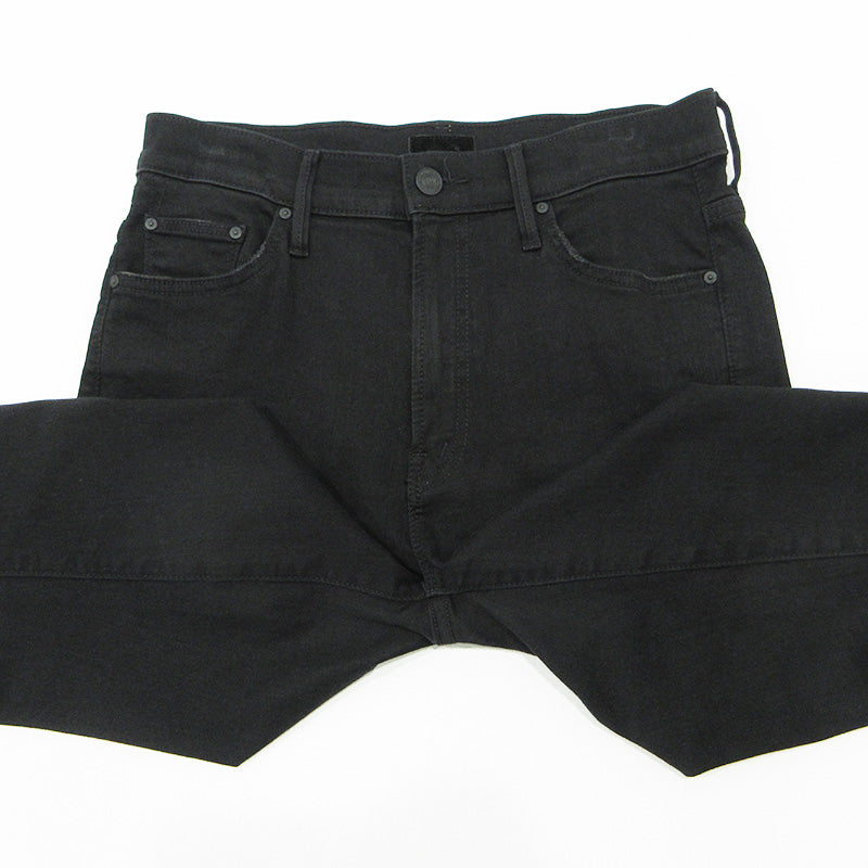 mother | マザー THE INSIDER CROP STEP FRAY インサイダークロップステップフレイ USED加工カットオフジップフライデニムパンツ ストレッチ デニムパンツ B1157-180 ブラック サイズ：28【三重本店】
