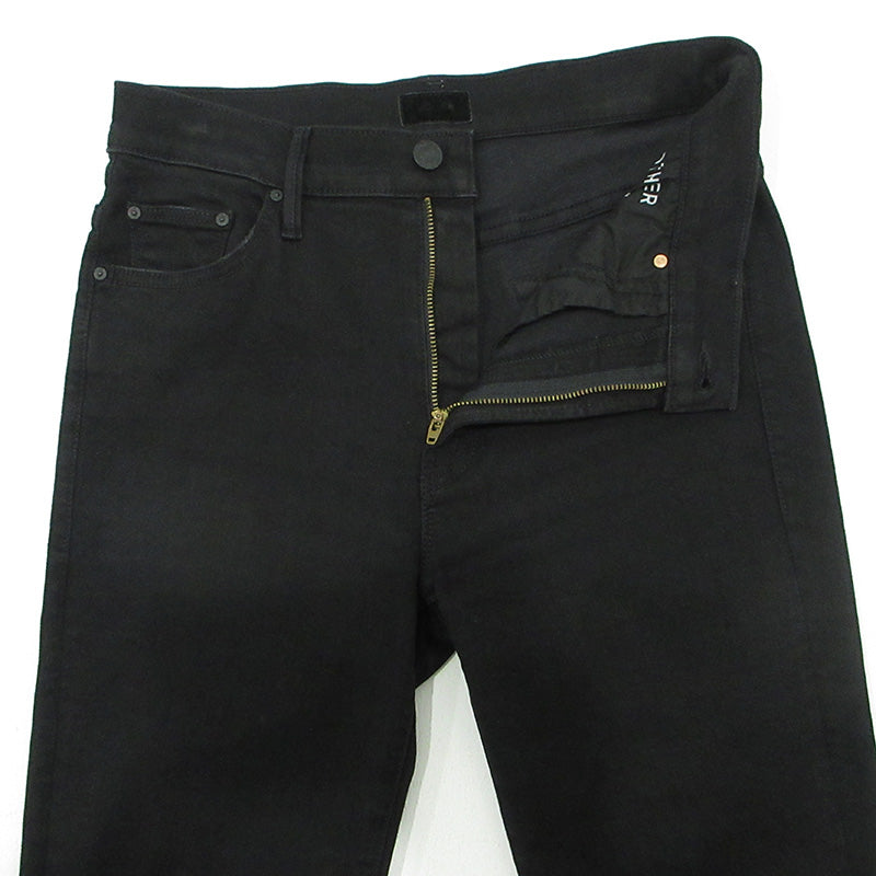 mother | マザー THE INSIDER CROP STEP FRAY インサイダークロップステップフレイ USED加工カットオフジップフライデニムパンツ ストレッチ デニムパンツ B1157-180 ブラック サイズ：28【三重本店】