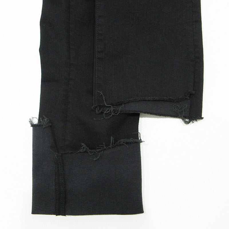 mother | マザー THE INSIDER CROP STEP FRAY インサイダークロップステップフレイ USED加工カットオフジップフライデニムパンツ ストレッチ デニムパンツ B1157-180 ブラック サイズ：28【三重本店】