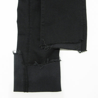 mother | マザー THE INSIDER CROP STEP FRAY インサイダークロップステップフレイ USED加工カットオフジップフライデニムパンツ ストレッチ デニムパンツ B1157-180 ブラック サイズ：28【三重本店】