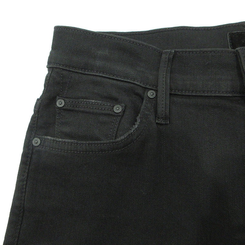 mother | マザー THE INSIDER CROP STEP FRAY インサイダークロップステップフレイ USED加工カットオフジップフライデニムパンツ ストレッチ デニムパンツ B1157-180 ブラック サイズ：28【三重本店】