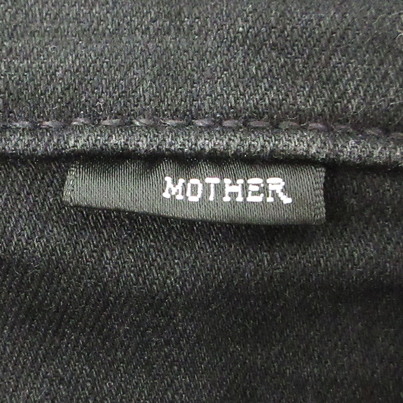 mother | マザー THE INSIDER CROP STEP FRAY インサイダークロップステップフレイ USED加工カットオフジップフライデニムパンツ ストレッチ デニムパンツ B1157-180 ブラック サイズ：28【三重本店】