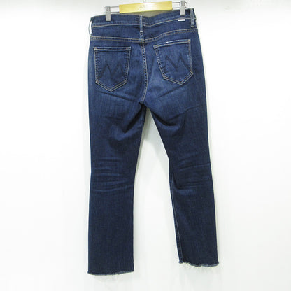 mother | マザー THE INSIDER CROP STEP FRAY インサイダークロップステップフレイ USED加工カットオフジップフライデニムパンツ ダメージ加工 ストレッチ デニムパンツ 1157-104 ネイビー ブルー サイズ：28【三重本店】