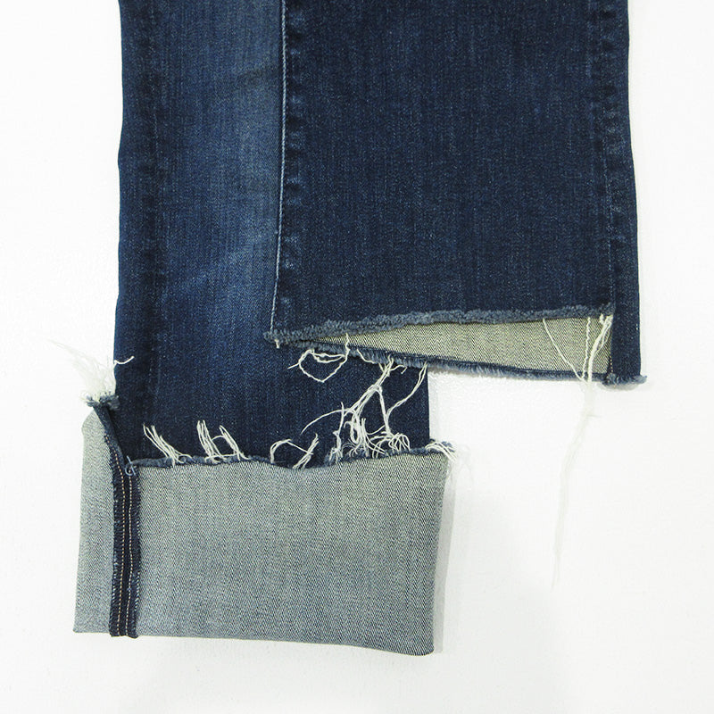 mother | マザー THE INSIDER CROP STEP FRAY インサイダークロップステップフレイ USED加工カットオフジップフライデニムパンツ ダメージ加工 ストレッチ デニムパンツ 1157-104 ネイビー ブルー サイズ：28【三重本店】