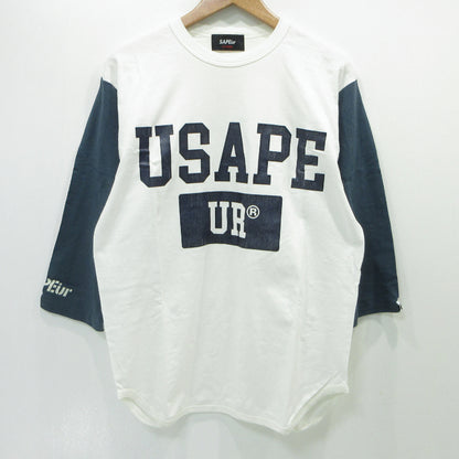 SAPEur | サプール ひび割れ加工 半袖Ｔシャツ ホワイト サイズ：XL【三重本店】