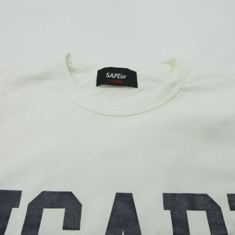SAPEur | サプール ひび割れ加工 半袖Ｔシャツ ホワイト サイズ：XL【三重本店】