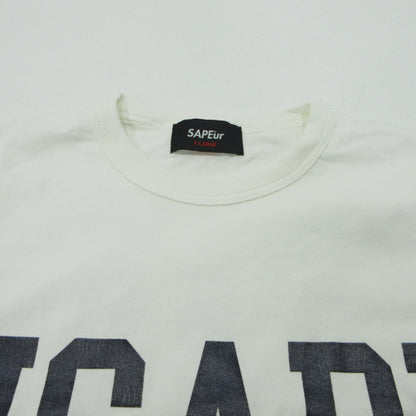 SAPEur | サプール ひび割れ加工 半袖Ｔシャツ ホワイト サイズ：XL【三重本店】