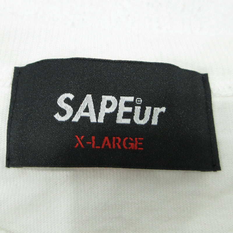 SAPEur | サプール ひび割れ加工 半袖Ｔシャツ ホワイト サイズ：XL【三重本店】