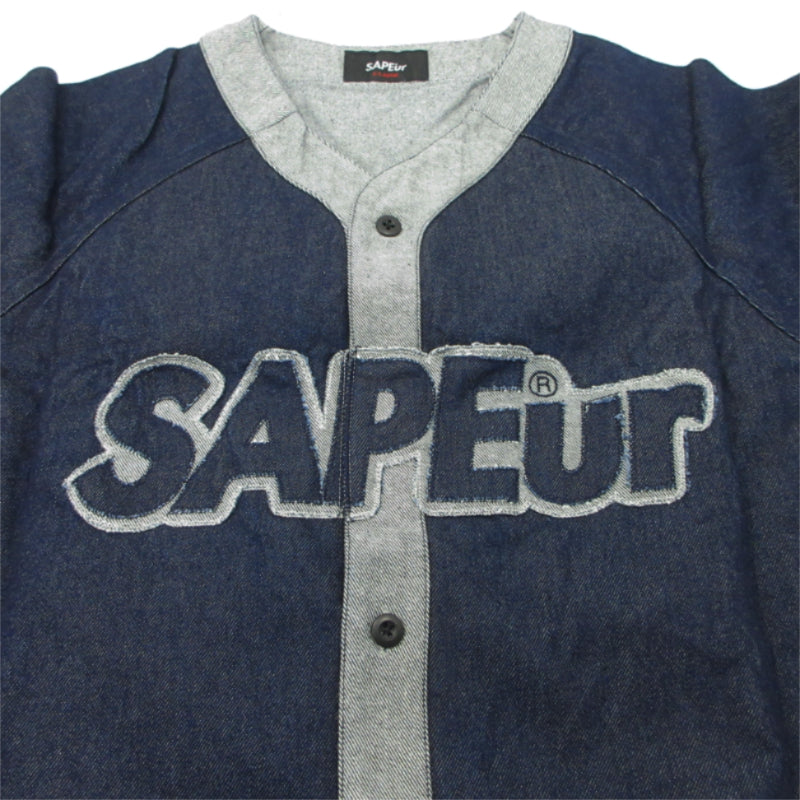 SAPEur | サプール デニムベースボールシャツ デニム インディゴ サイズ：XL【三重本店】